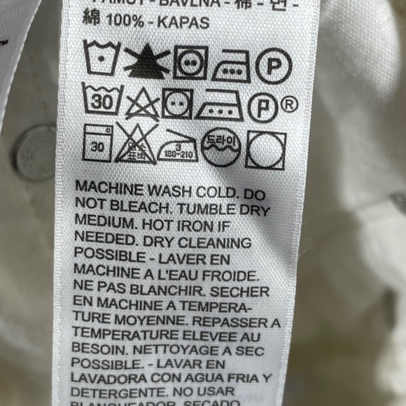 NEW Levis Shorts Womens 33 501 white jean denim distressed casual - Picture 7 of 10